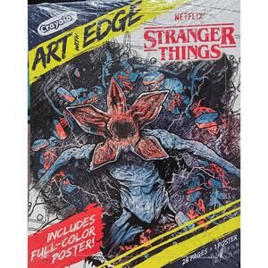 Stranger Things Crayola Art w Edge Coloring Book w Full Color Poster NEW